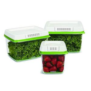 Rubbermaid FreshWorks Produce Saver Food Storage Containers, 3-Piece Set 1951431
