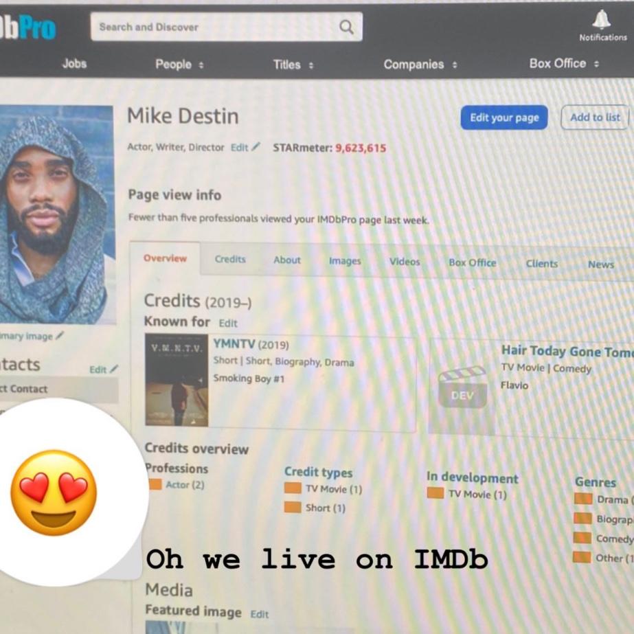 Check me out on IMBD!  🙏