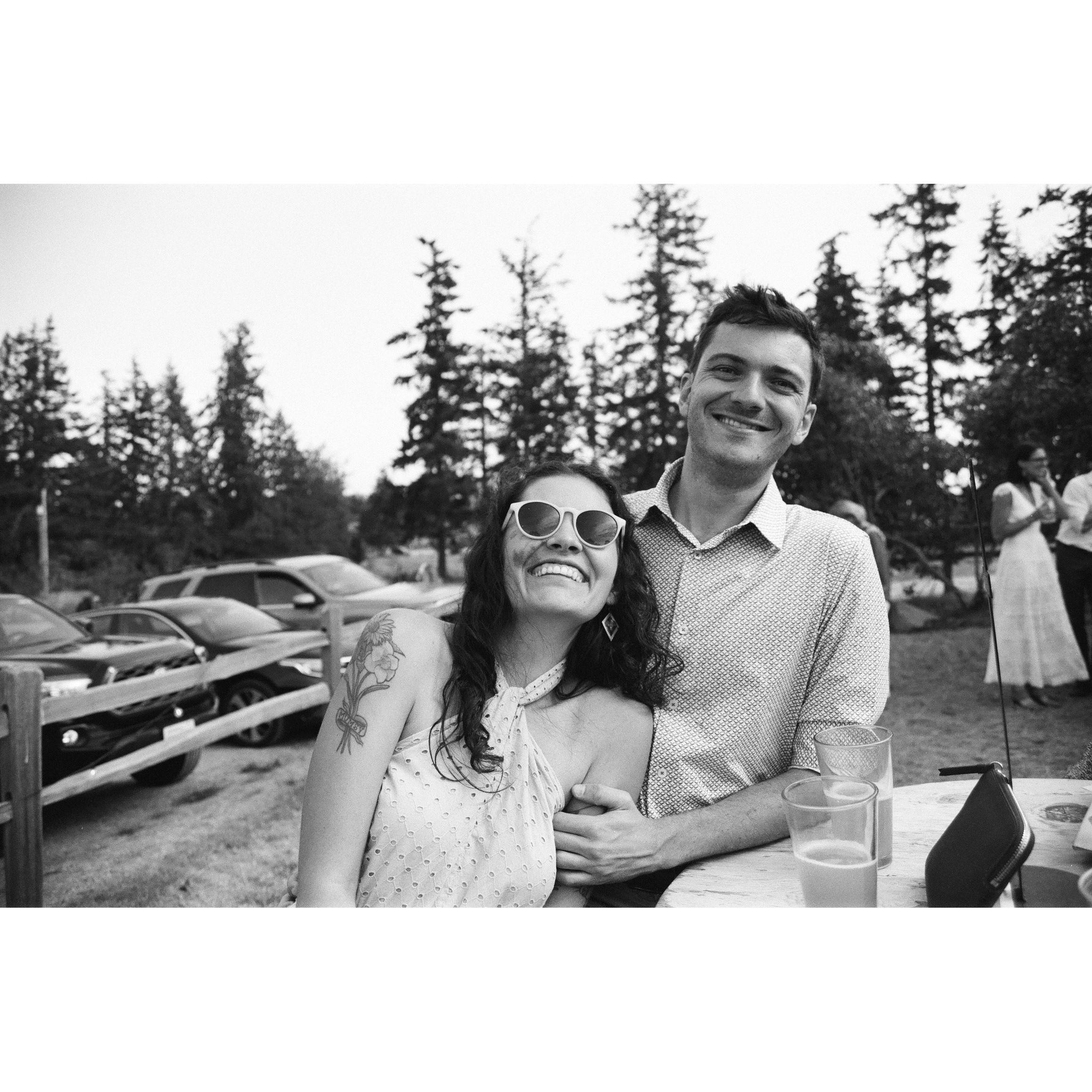 Our first wedding as each other's dates.