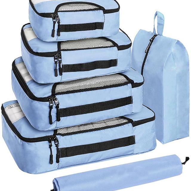 Veken 6 Set Packing Cubes for Suitcases, Travel Organizer Bags for Carry on Luggage, Suitcase Organizer Bags Set for Travel Essentials Travel Accessories in 4 Sizes(Extra Large, Large, Medium, Small)