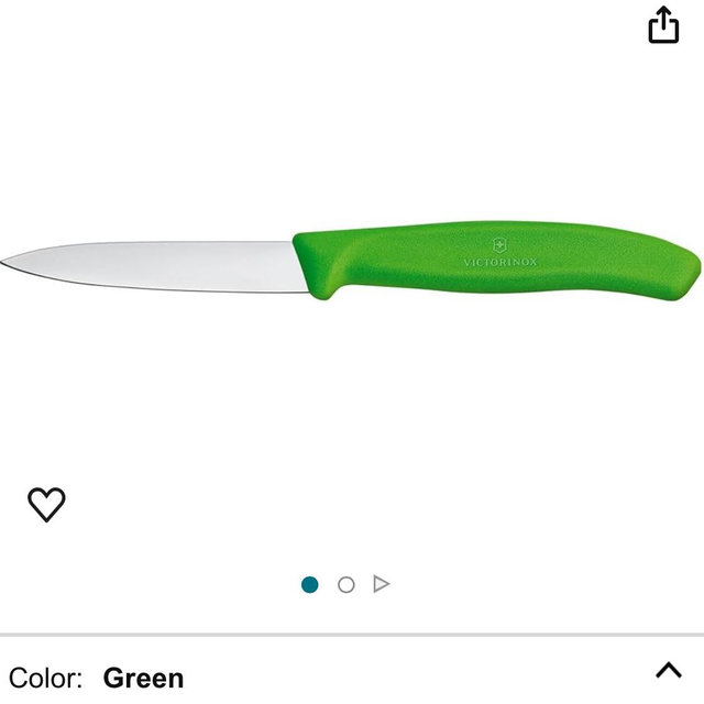 Victorinox 3.25 Inch Swiss Classic Paring Knife with Straight Edge, Spear Point, Green