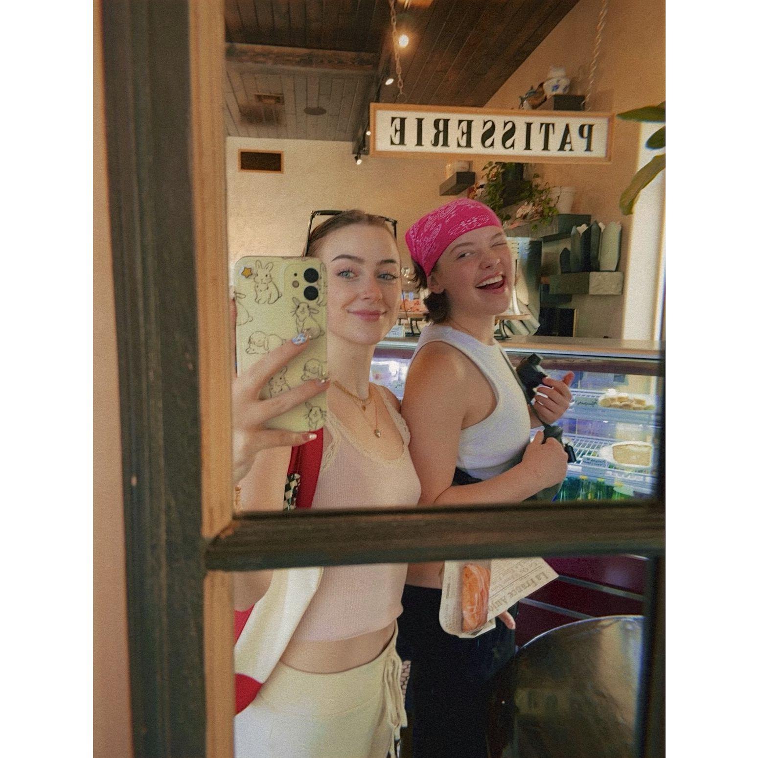 You guessed it, coffee and a treat to share at a coffee shop in St G.