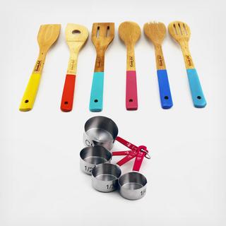 Measuring Cup & Bamboo Utensil Set, 10-Piece