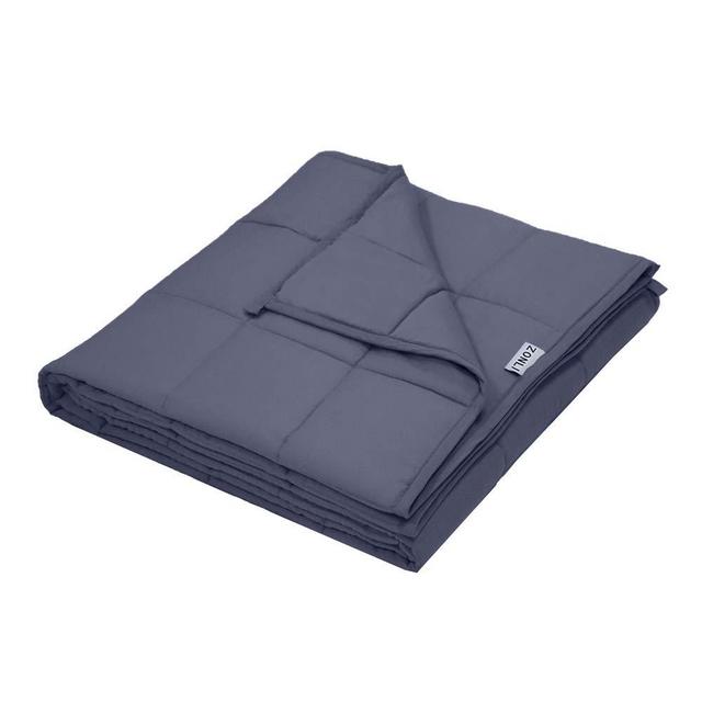 ZonLi Weighted Blanket (60''x80'', 20lbs for 170-230lb Individual, Grey) for Adults Women, Men, Children | Premium Cotton with Glass Beads