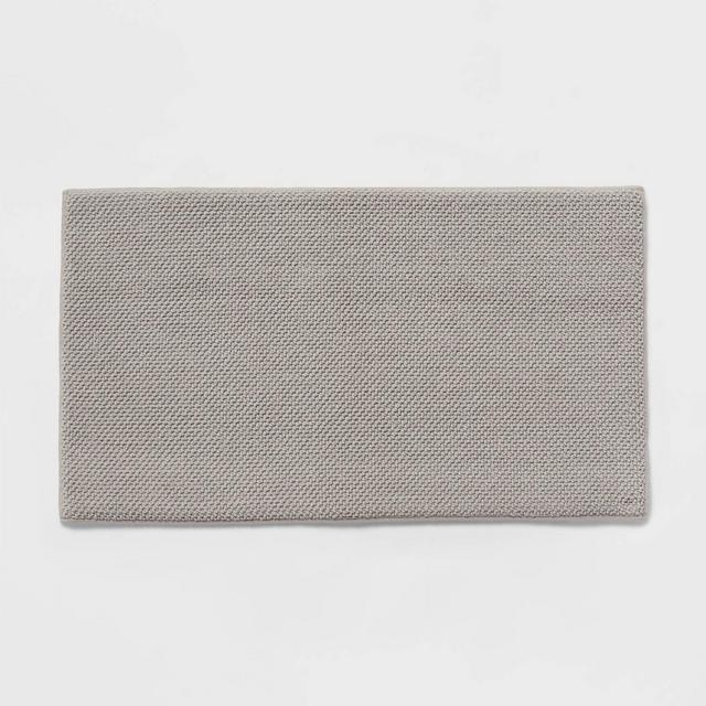 20"x34" Performance Plus Cotton Memory Foam Bath Rug Light Gray - Threshold™