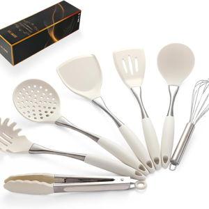 Premium White Silicone Cooking Utensils