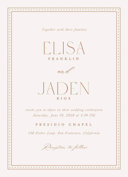 Calidore Portrait | Light Oatmeal | Zola Wedding Invitations