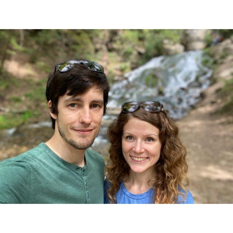 Exploring waterfalls in Decorah, Iowa.