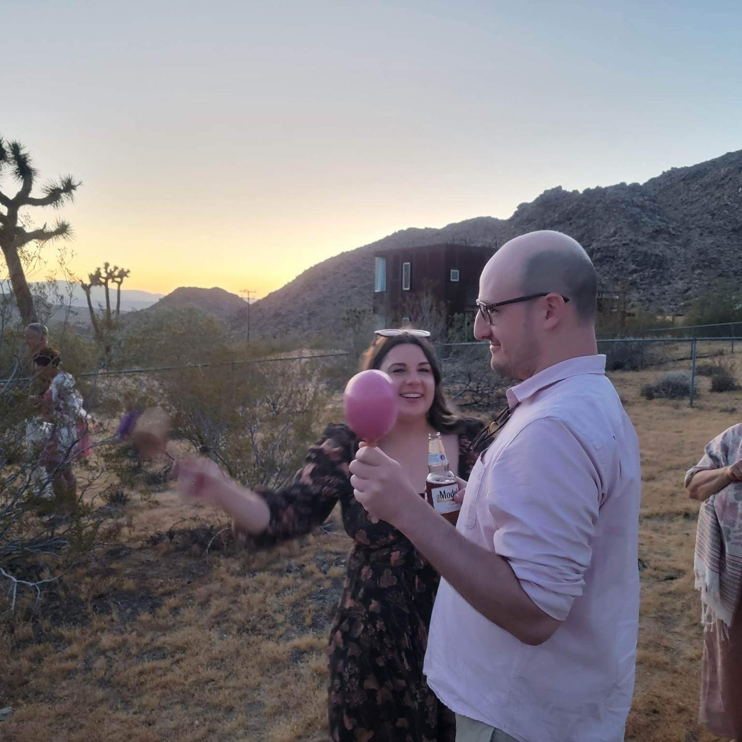 Drum circle for Hannah’s cousin Cody & Brooke’s unique and wonderful wedding in Joshua Tree, CA. June 2023