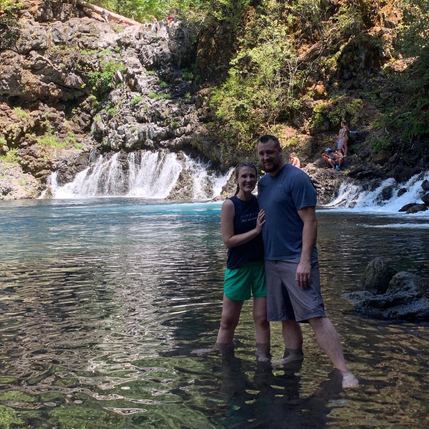 Hiking through Tamolitch Falls