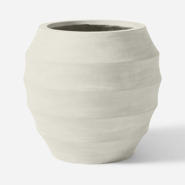 Eli Ficonstone Planter, Medium, Washed White