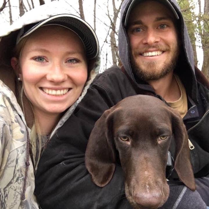 Training Kennedy to hunt in freezing KS weather #kennedyjumpedinthelake