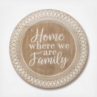 Home Where We Are Family Wall Decor