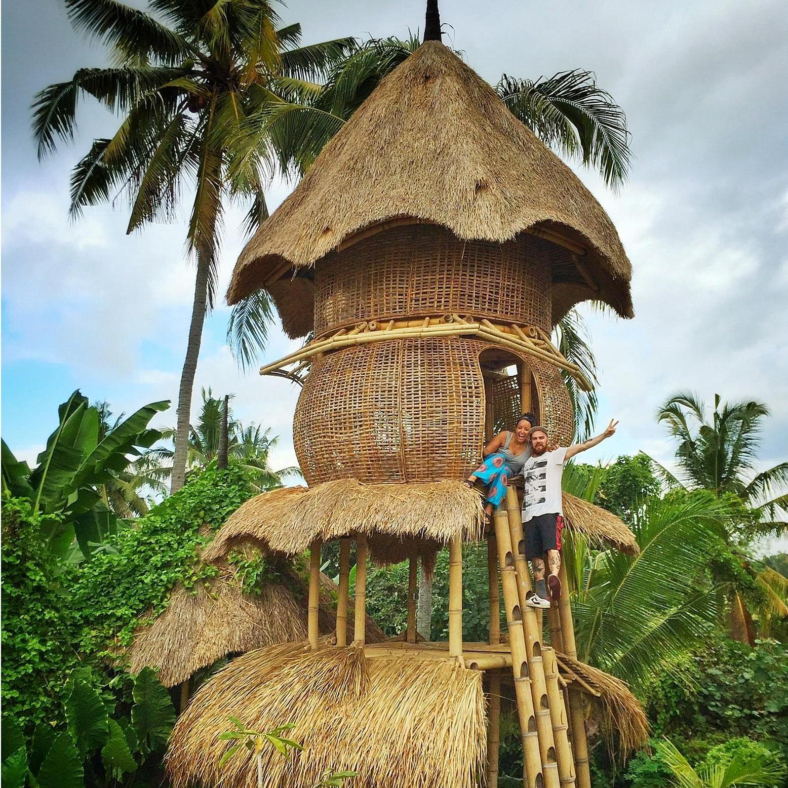 For our first few days in  Indonesia we stayed in this incredible treehouse in the middle of a paddy field.