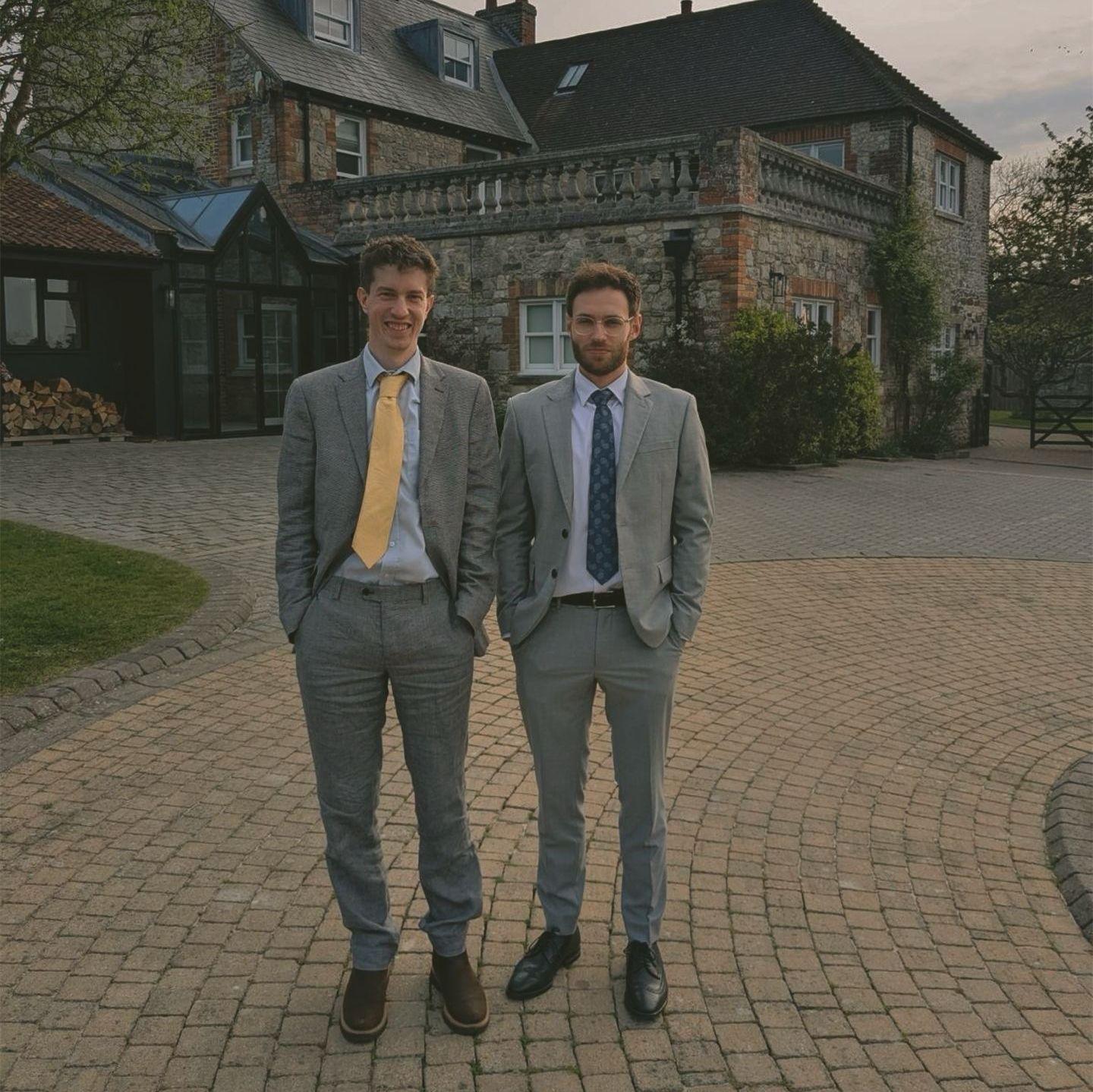 Nick’s groomsman and best men, Sam & Josh celebrating Sam’s wedding day in France!