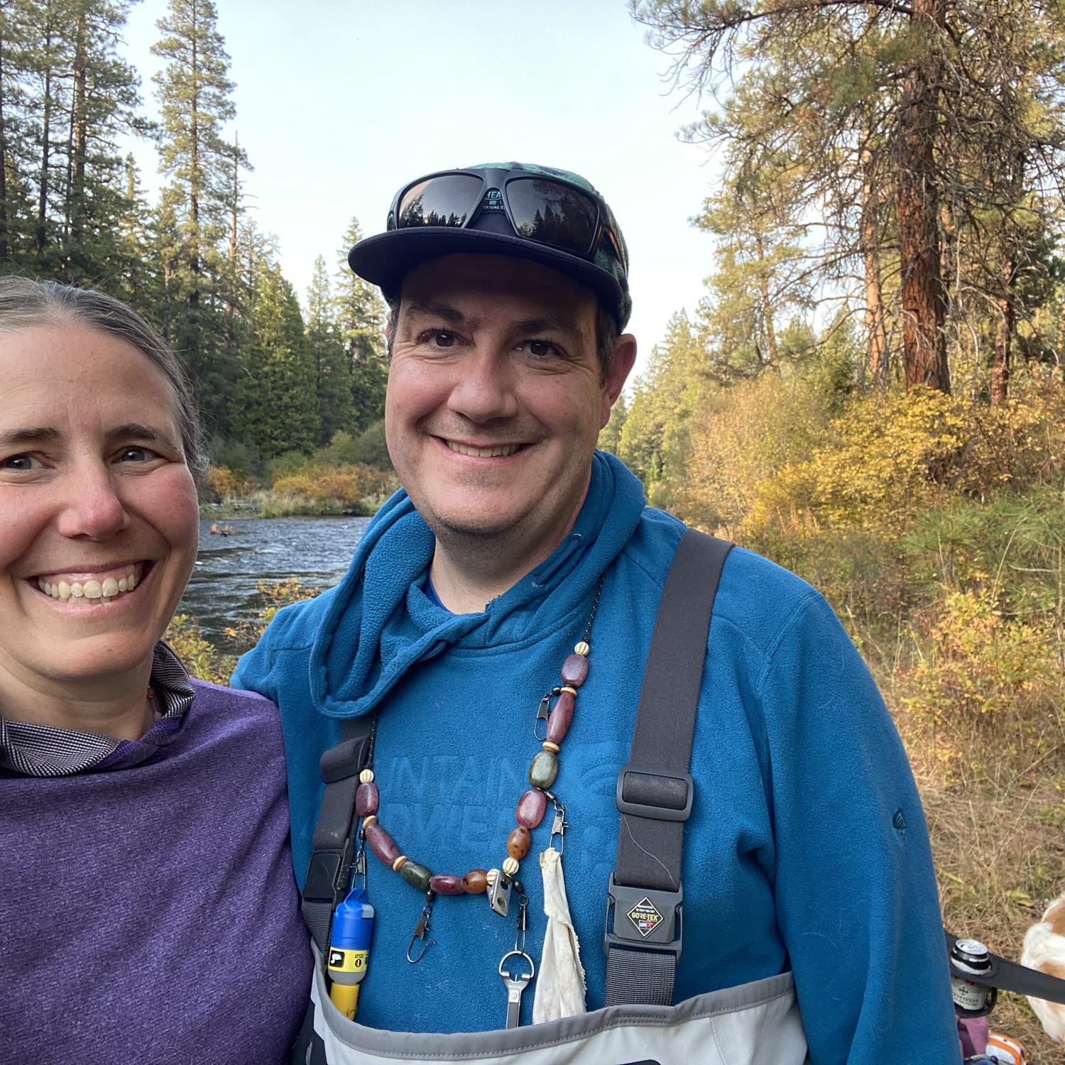 Our engagement on the Metolius River, OR. October 2024