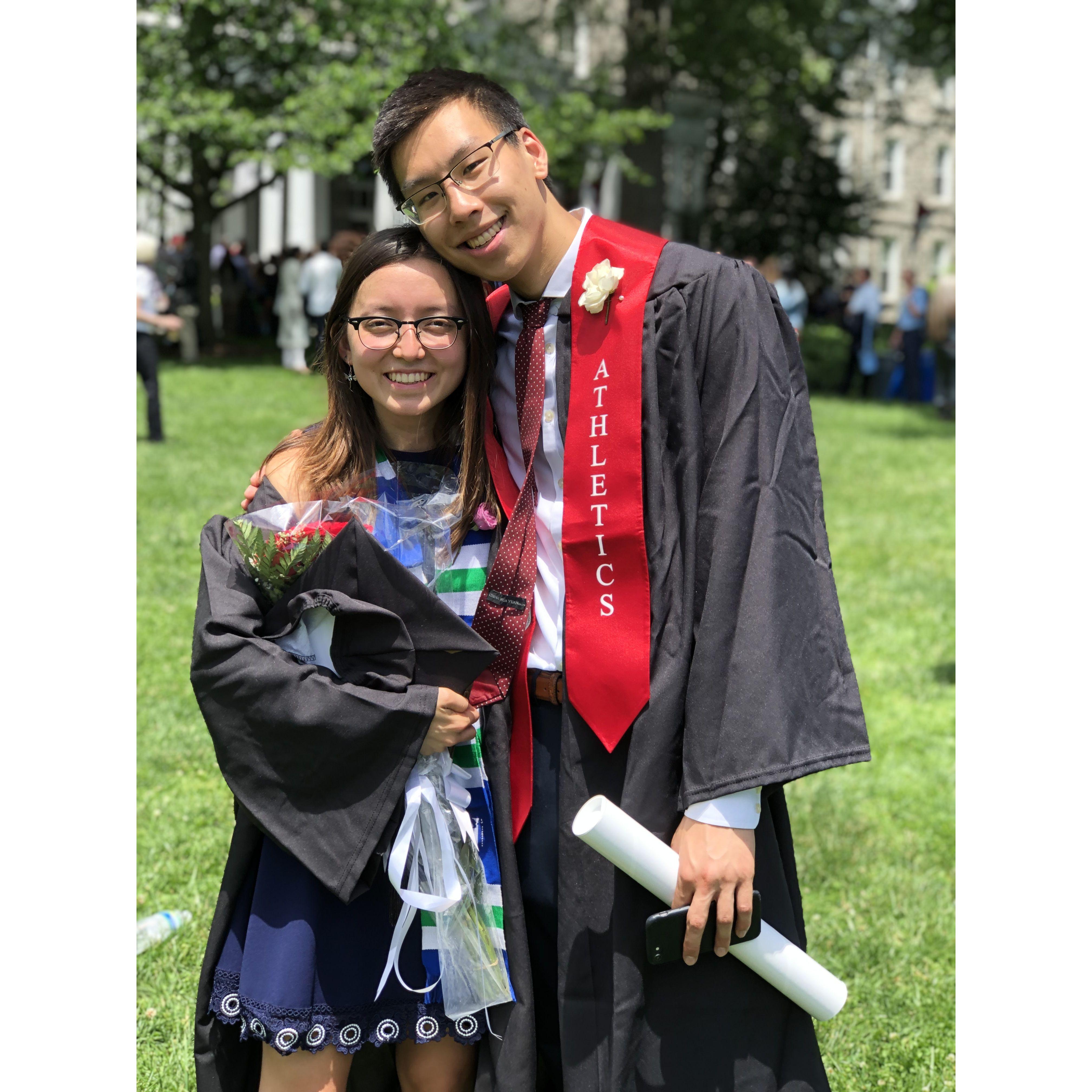 We graduated together in May 2019 at Swarthmore