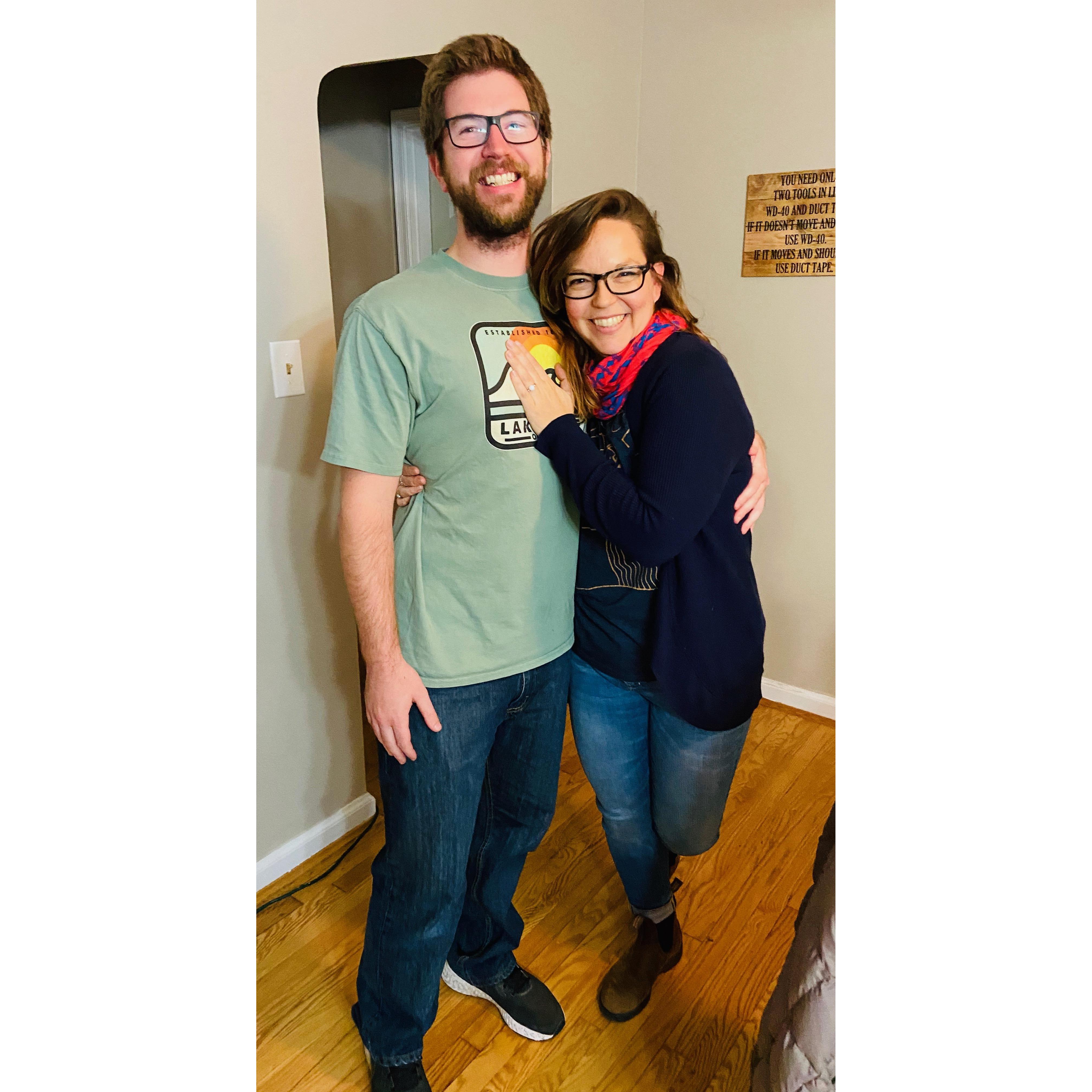 The night we got engaged!