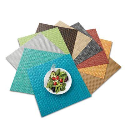 Bistro Woven Square Placemat in Silver