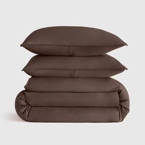 Bamboo Duvet Cover Set with shams - Espresso, King/Cal King