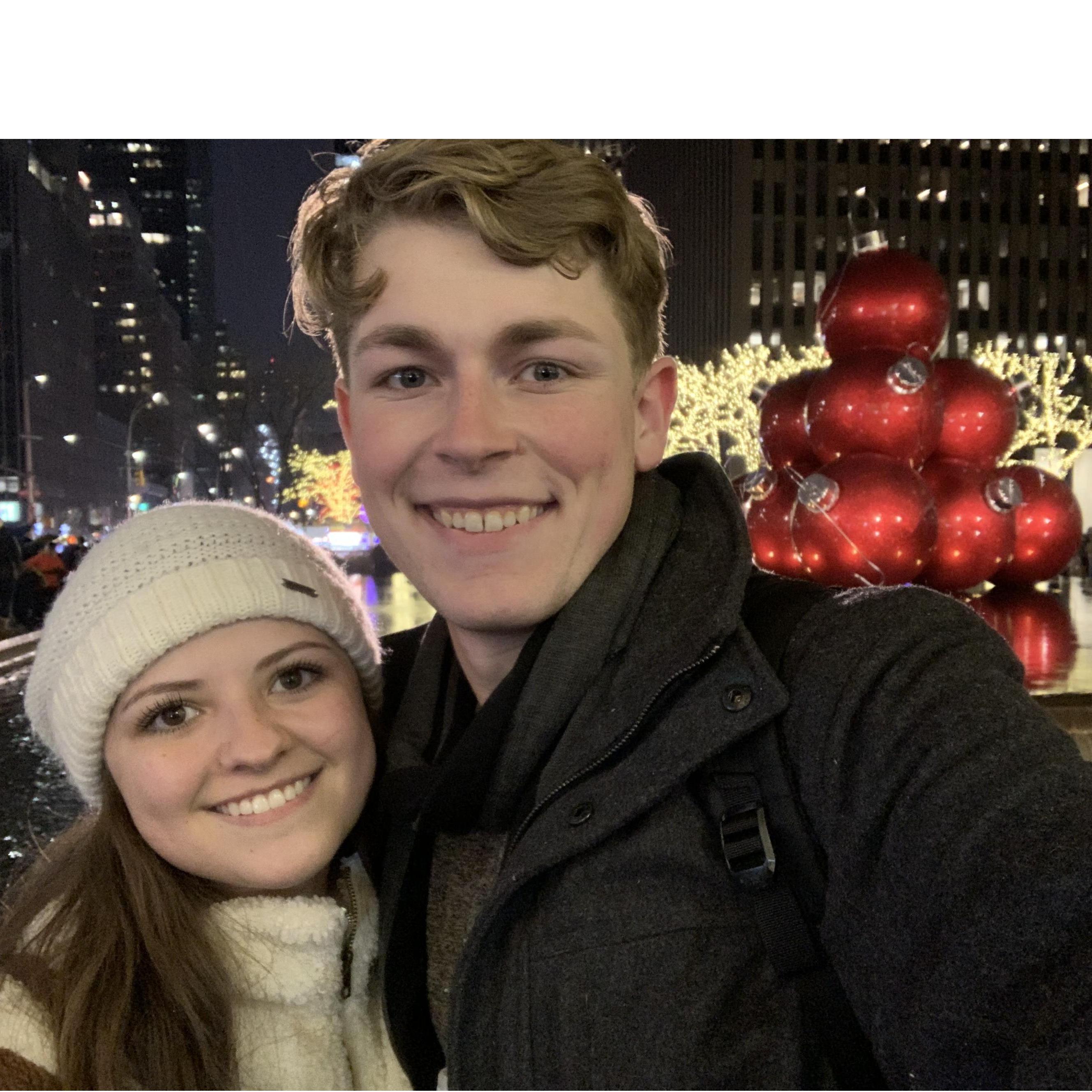New Years in New York City. In Rockefeller Center January 1st, 2020