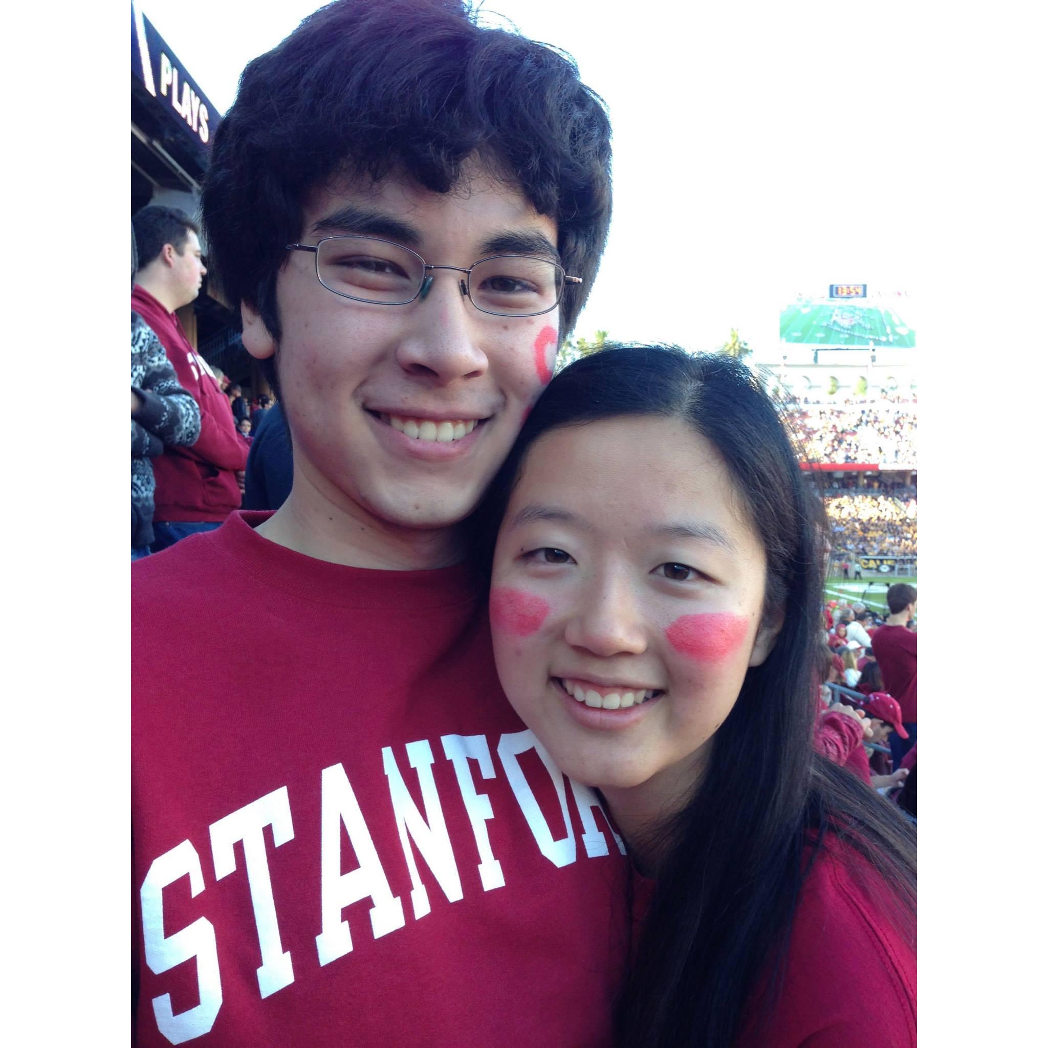 Attending a Stanford football game together (2013)