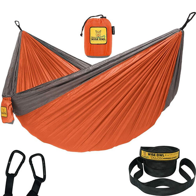 Wise Owl Outfitters Hammock Camping Double & Single with Tree Straps - USA Based Hammocks Brand Gear, Indoor Outdoor Backpacking Survival & Travel, Portable