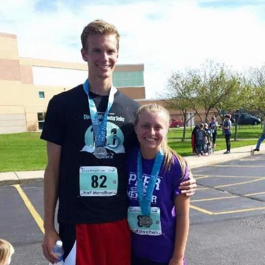 Our first (and last because they suck) half marathon! Ahh to be back in the age of eating Rocky pizza hours before our race.