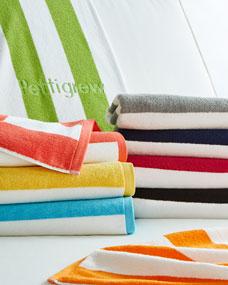 Monogrammed Striped Beach Towels