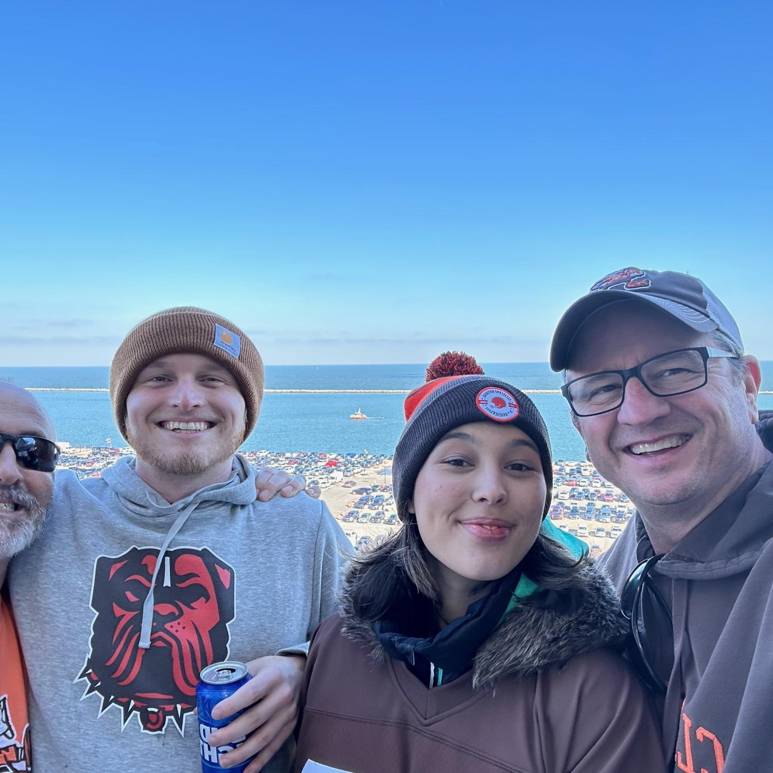 Our first Browns games together. GO BROWNIES!!!