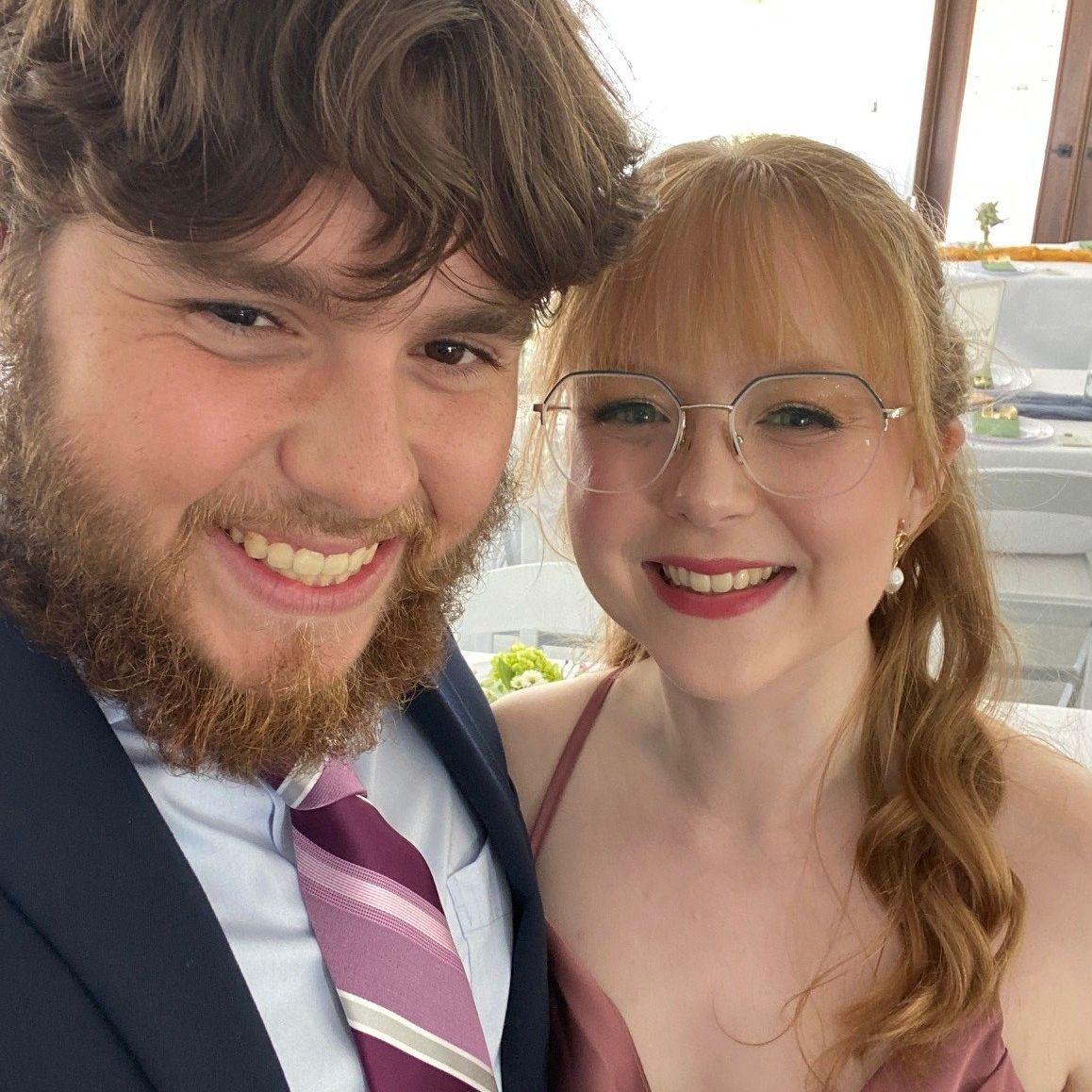 Right before Julie walked down the aisle at Mary's wedding!