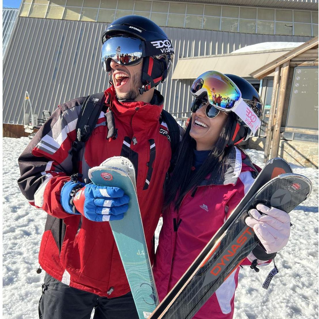 Our first skiing trip together