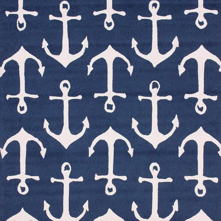 nuLOOM Despina Hand Hooked Indoor/Outdoor Runner Rug, 2' 6 x 6', Navy