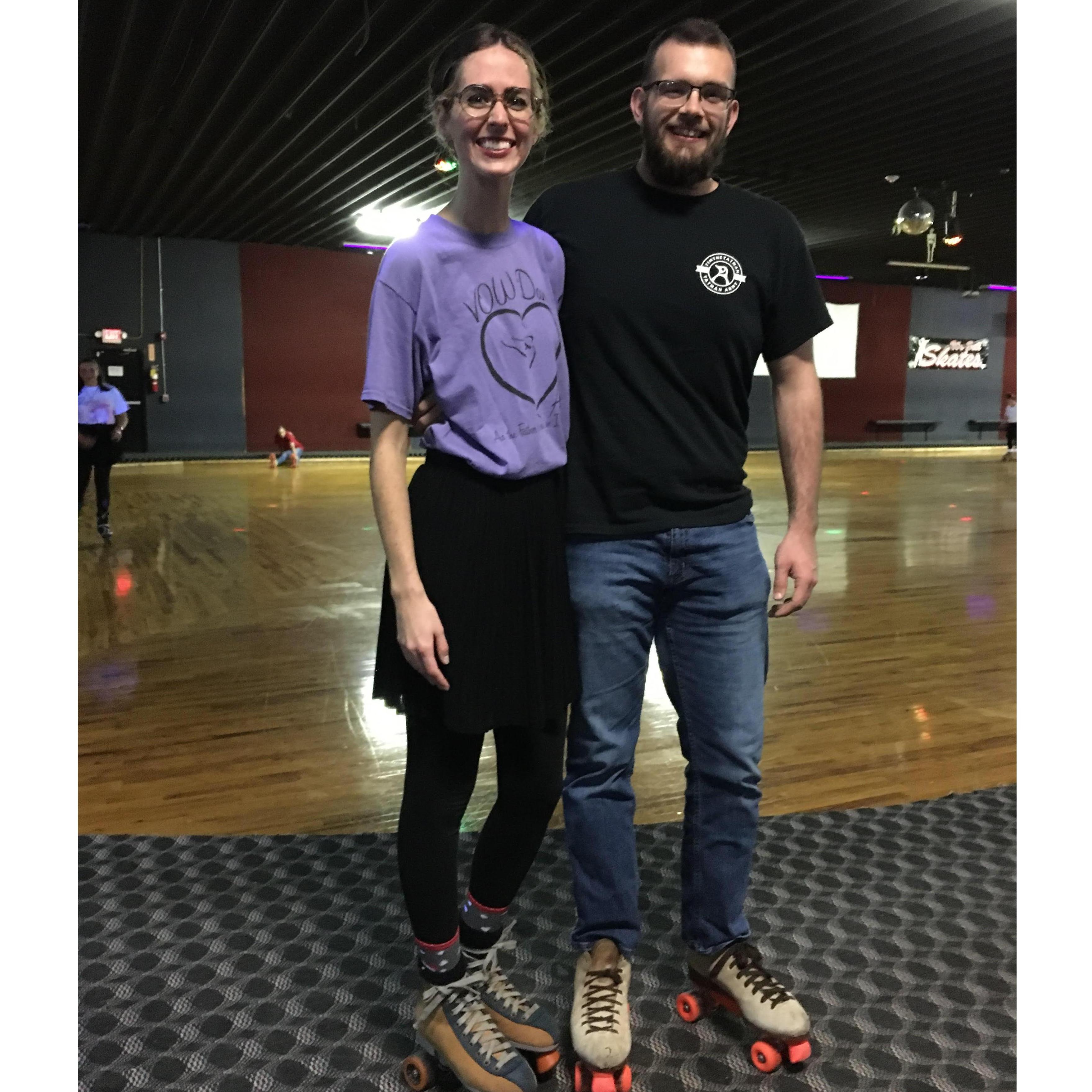 Josh skating for Darlene