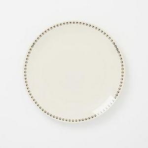 Fishs Eddy Salad Plate, Black + Gold Narrow Rim