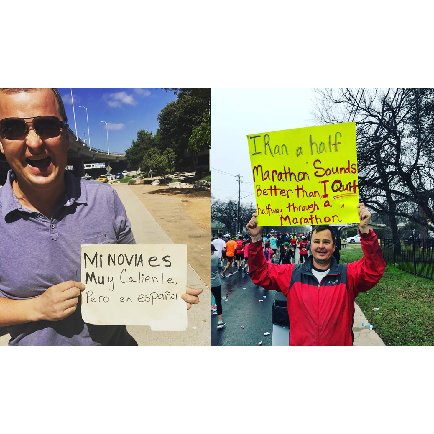 Eloy loves making signs....