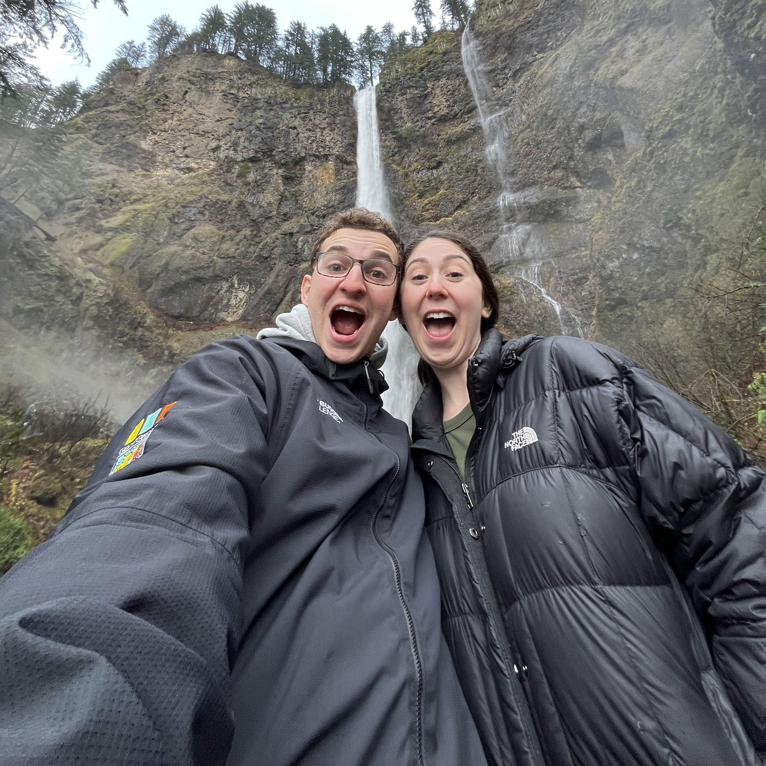 Multnomah Falls in Oregon - Dec 2024