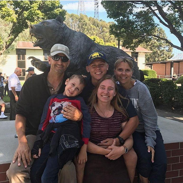 Dad, Mom, Nevin, and Lauren go with Nick to orientation as he starts his college journey at Cal Maritime.