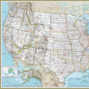 National Geographic United States Wall Map - 43.5 x 30.5 in