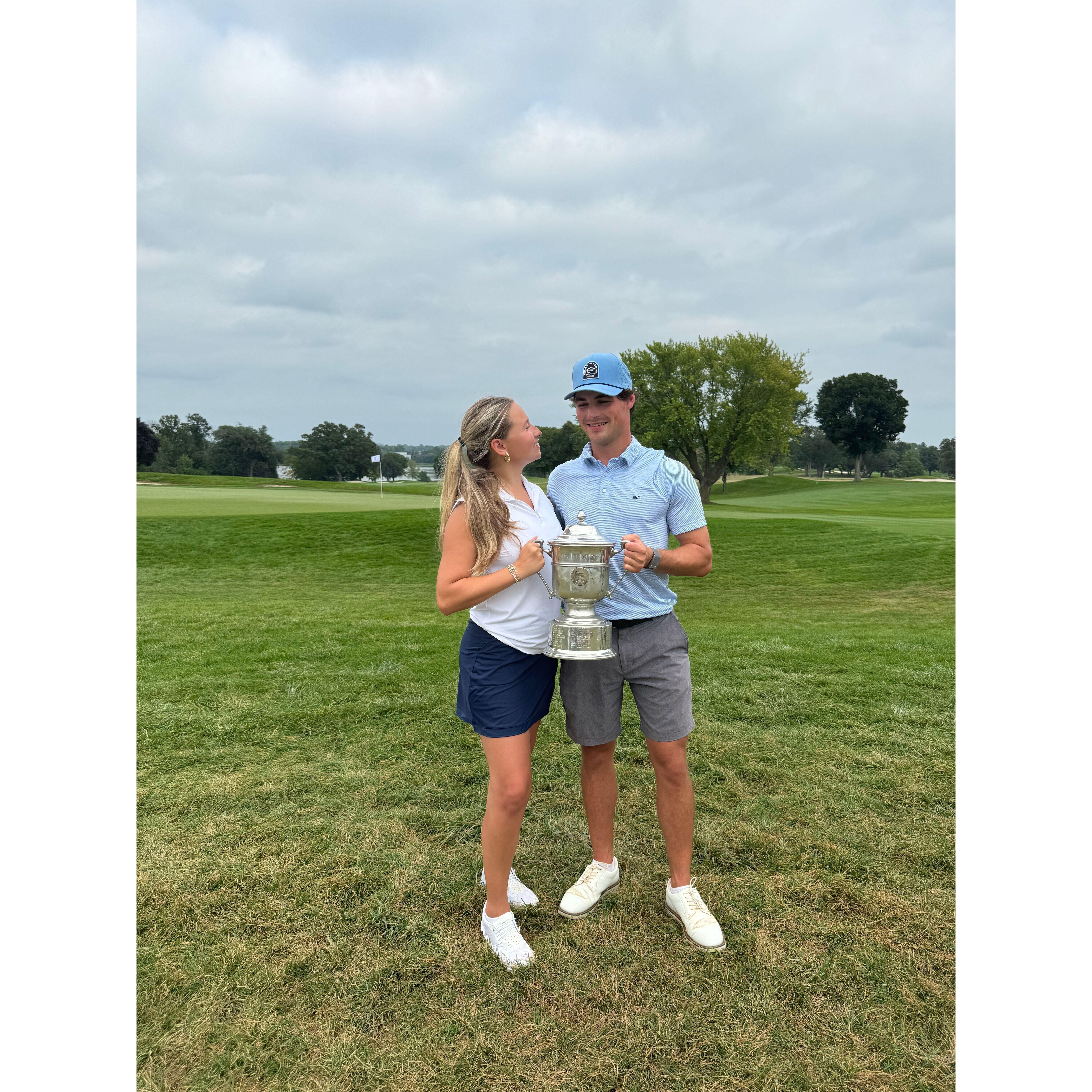 Celebrating after Tyler won the Club Championship