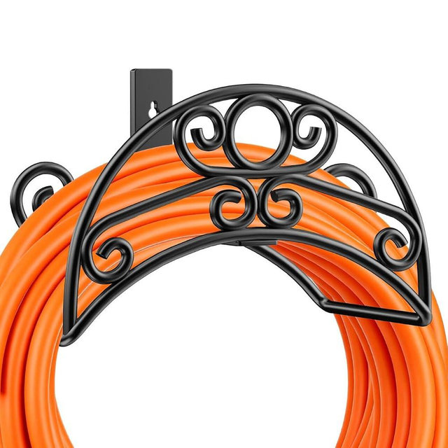 TomCare Garden Hose Holder Wall Mount Water Hose Holders Holds 150 FT Hoses Heavy Duty Metal Hose Hanger Decorative Garden Hoses Storage Organizer Reels for Outside Yard