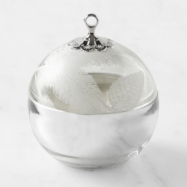 Williams Sonoma Winter Forest Figural Decorative Candle