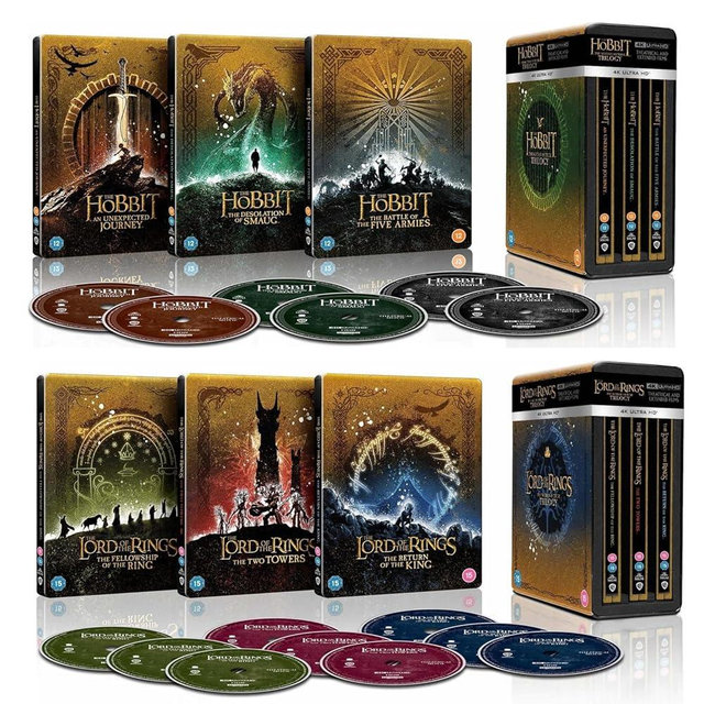 The Lord of the Rings: The Motion Picture Trilogy & The Hobbit: The Motion Picture Trilogy - Steelbooks [4K UHD]