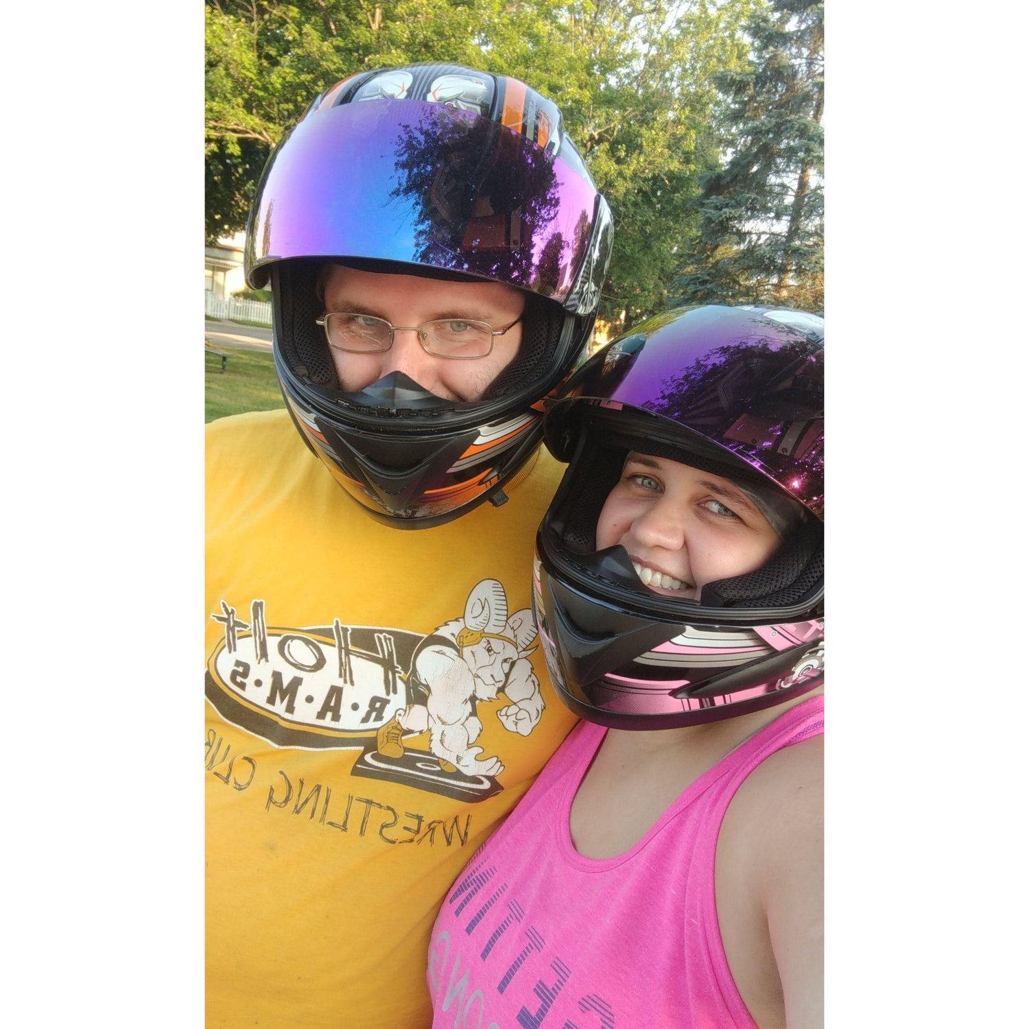 Helmet selfie