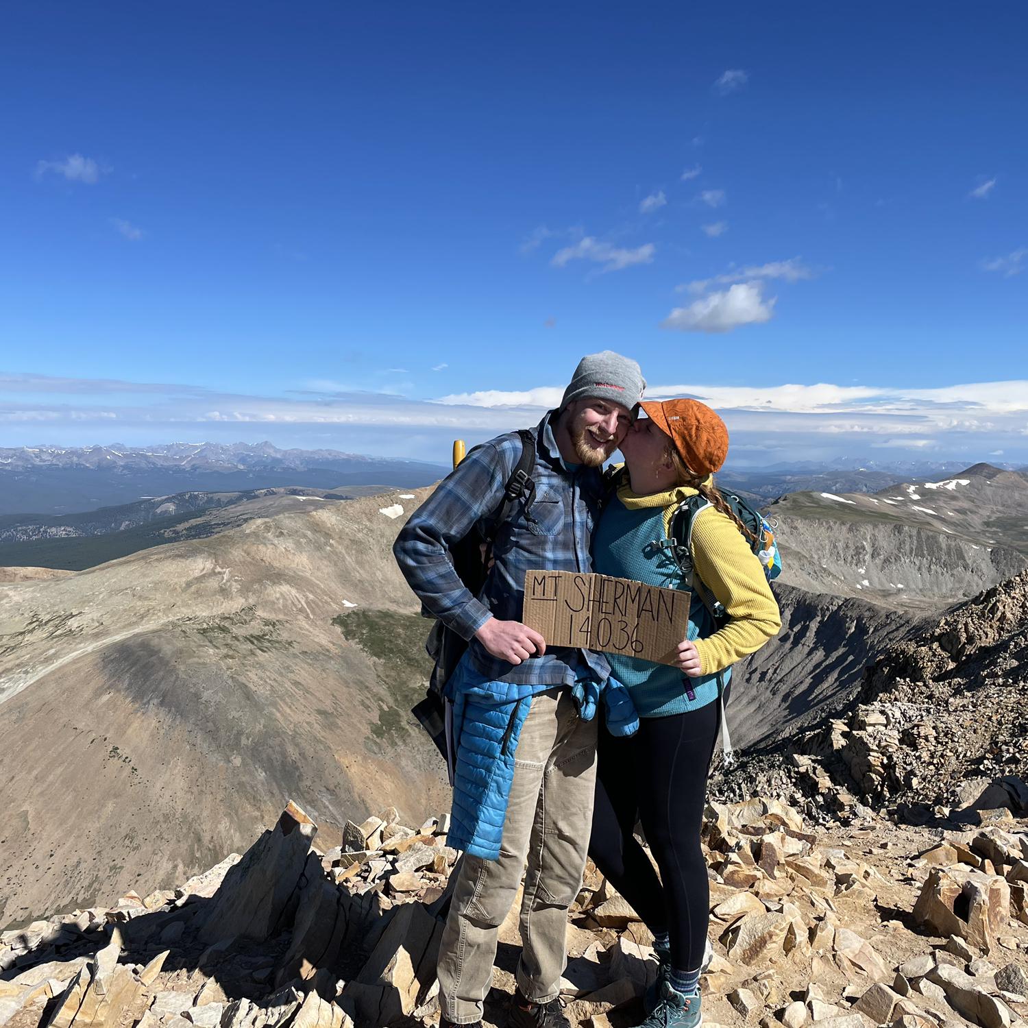 Our first 14er together (Mount Sherman)