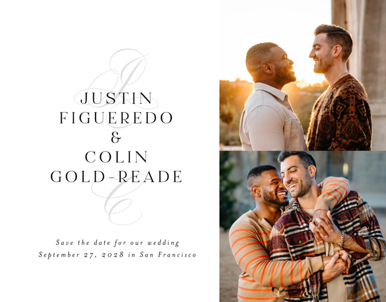 Cortona Multiphoto | White | Zola Save The Dates