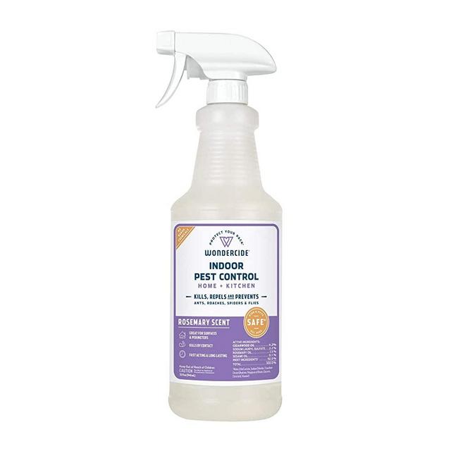 Wondercide Natural Indoor Pest Control Spray for Home and Kitchen — Fly, Ant, Spider, Roach, and Bug Killer and Repellent — 32 oz Rosemary