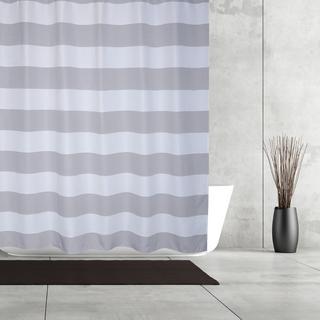 Queen Stripe Waffle Shower Curtain