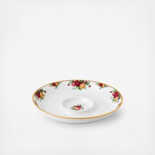 Old Country Roses Chip & Dip Server