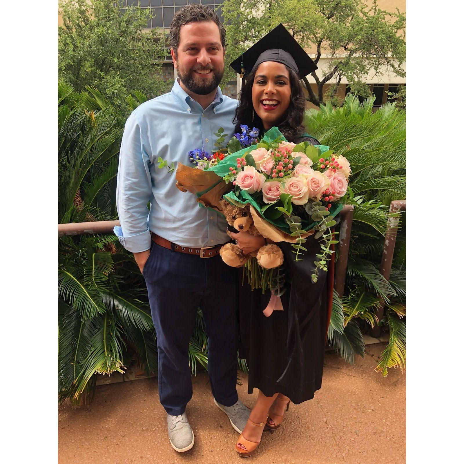 August 2019 Galveston, Texas. Natasha's physician assistant (PA) graduation.